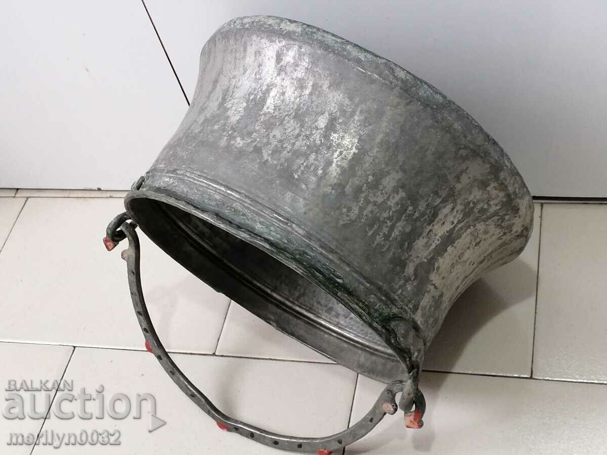 Vechi cazan de cupru vas de aramă amenințare mence - 6 Vechi cazan de cupru vas de aramă amenințare mence - 6