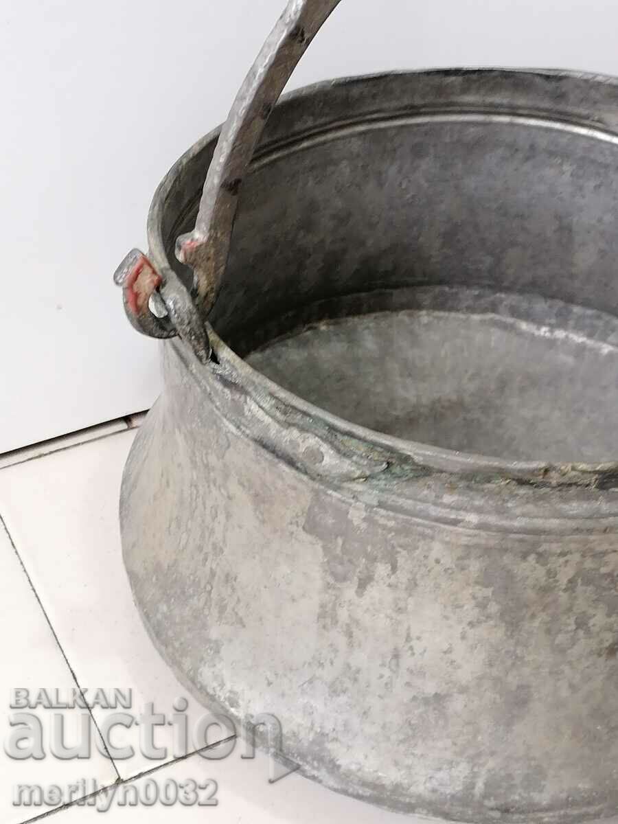 Vechi cazan de cupru vas de aramă amenințare mence - 7 Vechi cazan de cupru vas de aramă amenințare mence - 7