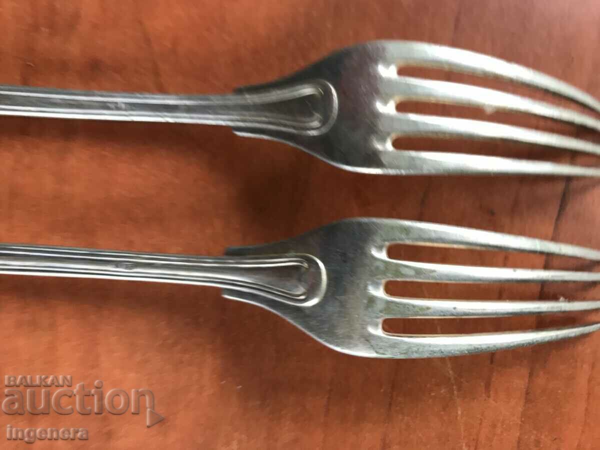 Auction FORK MASSIVE SILVER PLATED SILVER MARKING-2 PCS Auction FORK MASSIVE SILVER PLATED SILVER MARKING-2 PCS