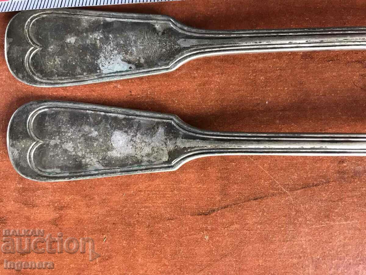FORK MASSIVE SILVER PLATED SILVER MARKING-2 PCS - 6 FORK MASSIVE SILVER PLATED SILVER MARKING-2 PCS - 6
