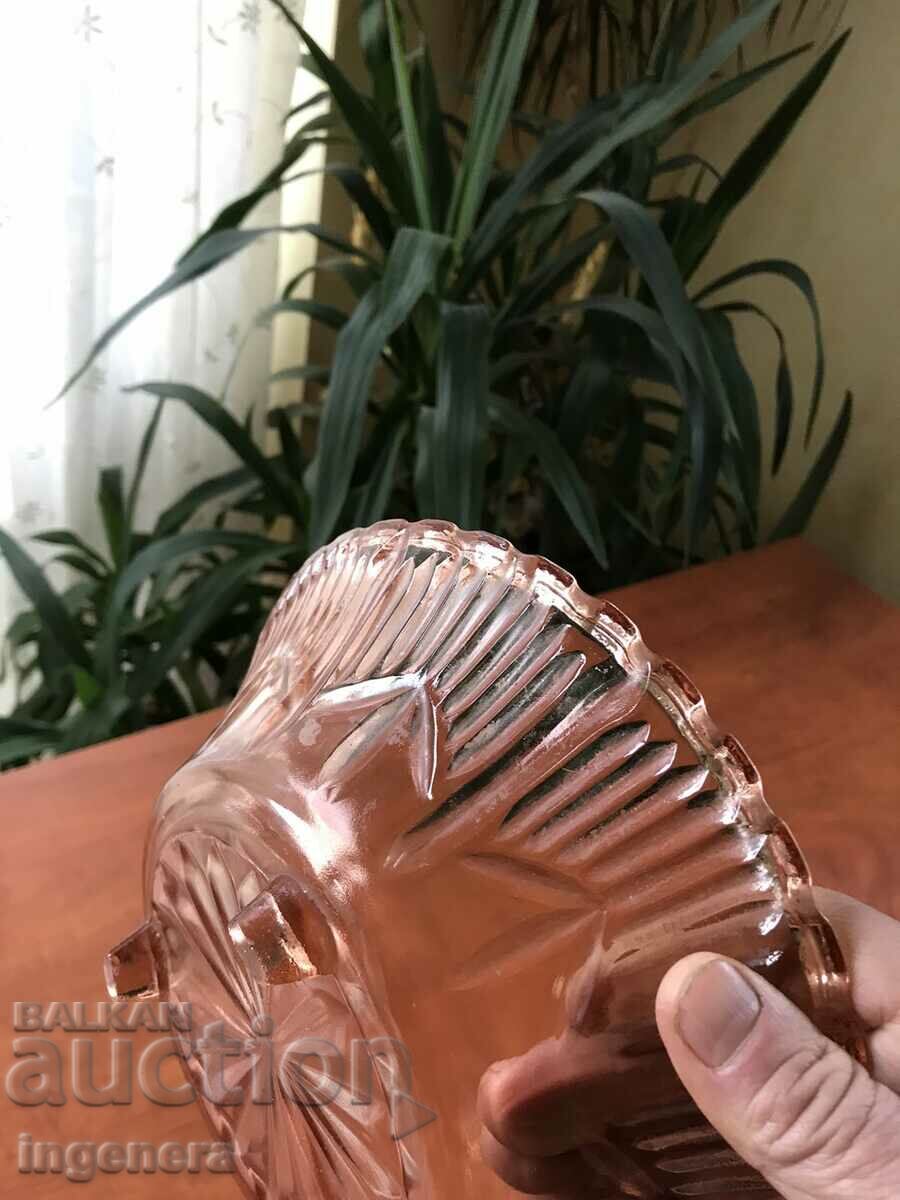 Auction FRUCTIERA SALATIERA THICK COLORED EMBOSSED GLASS Auction FRUCTIERA SALATIERA THICK COLORED EMBOSSED GLASS