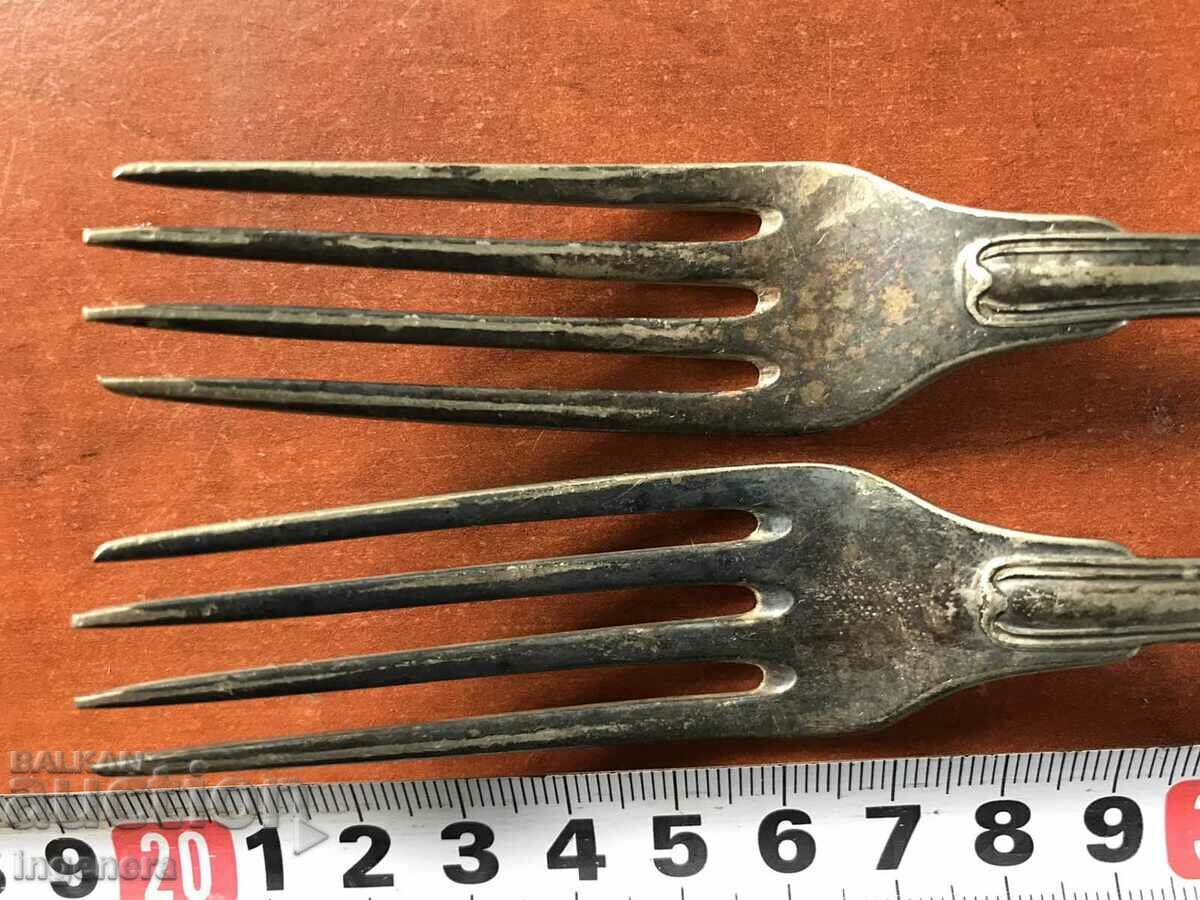 Auction FORK DEEP SILVER PLATED ANTIQUE-2 PCS Auction FORK DEEP SILVER PLATED ANTIQUE-2 PCS