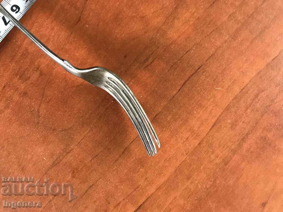 FORK DEEP SILVER PLATED ANTIQUE- FROM THE 19TH CENTURY - 5 FORK DEEP SILVER PLATED ANTIQUE- FROM THE 19TH CENTURY - 5