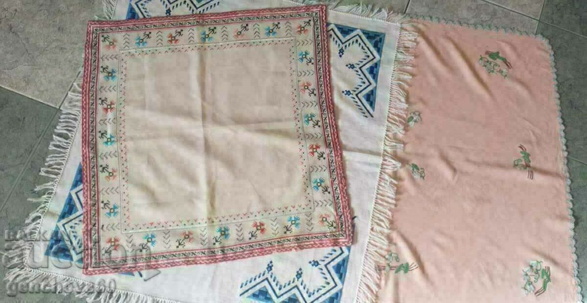 Παράδοση Διάφορα vintage τσεκ κεντήματα στο χέρι