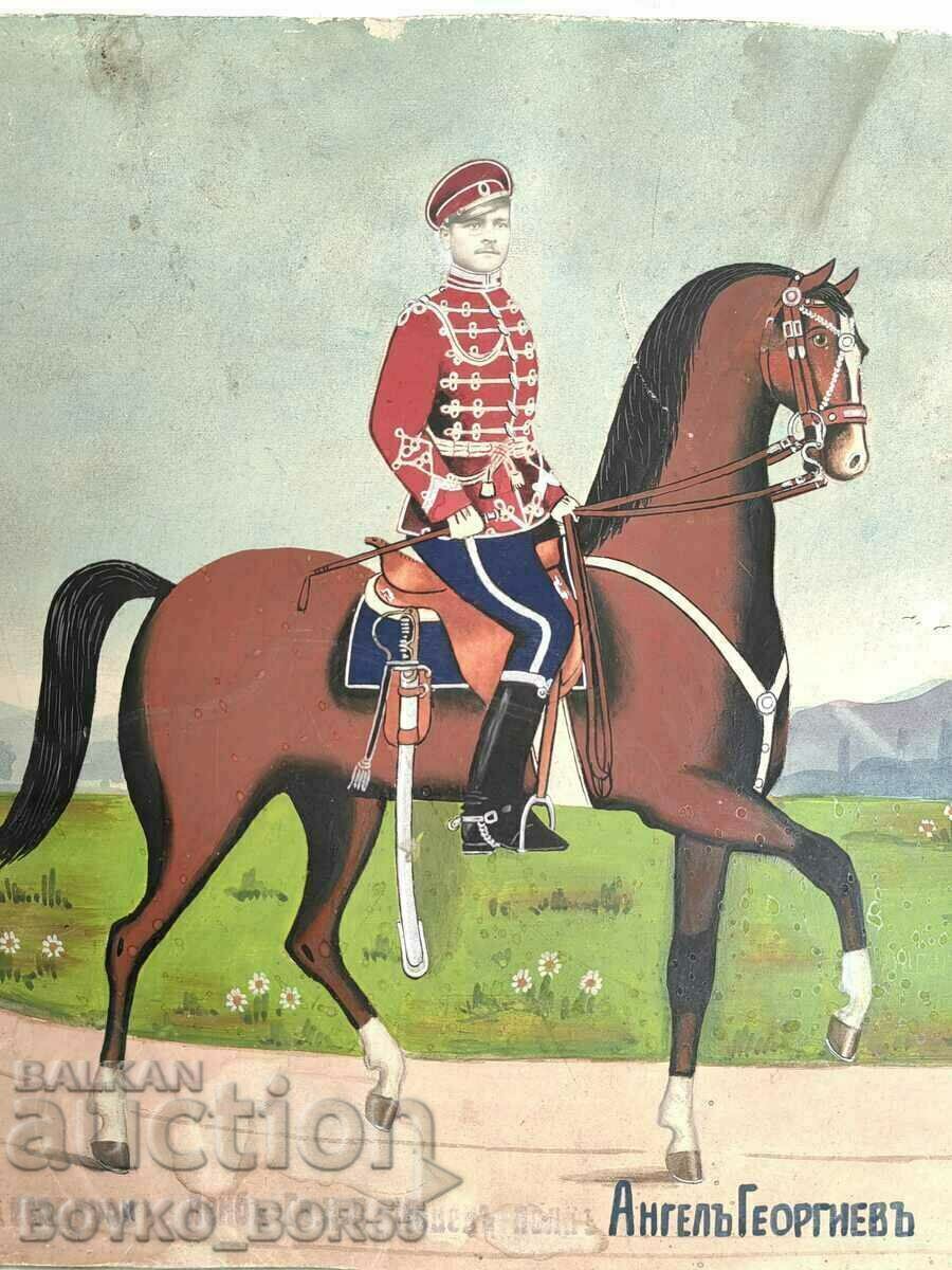 A UNIQUE MILITARY PICTURE OF A ROYAL LIFE-GUARD CAVALDER