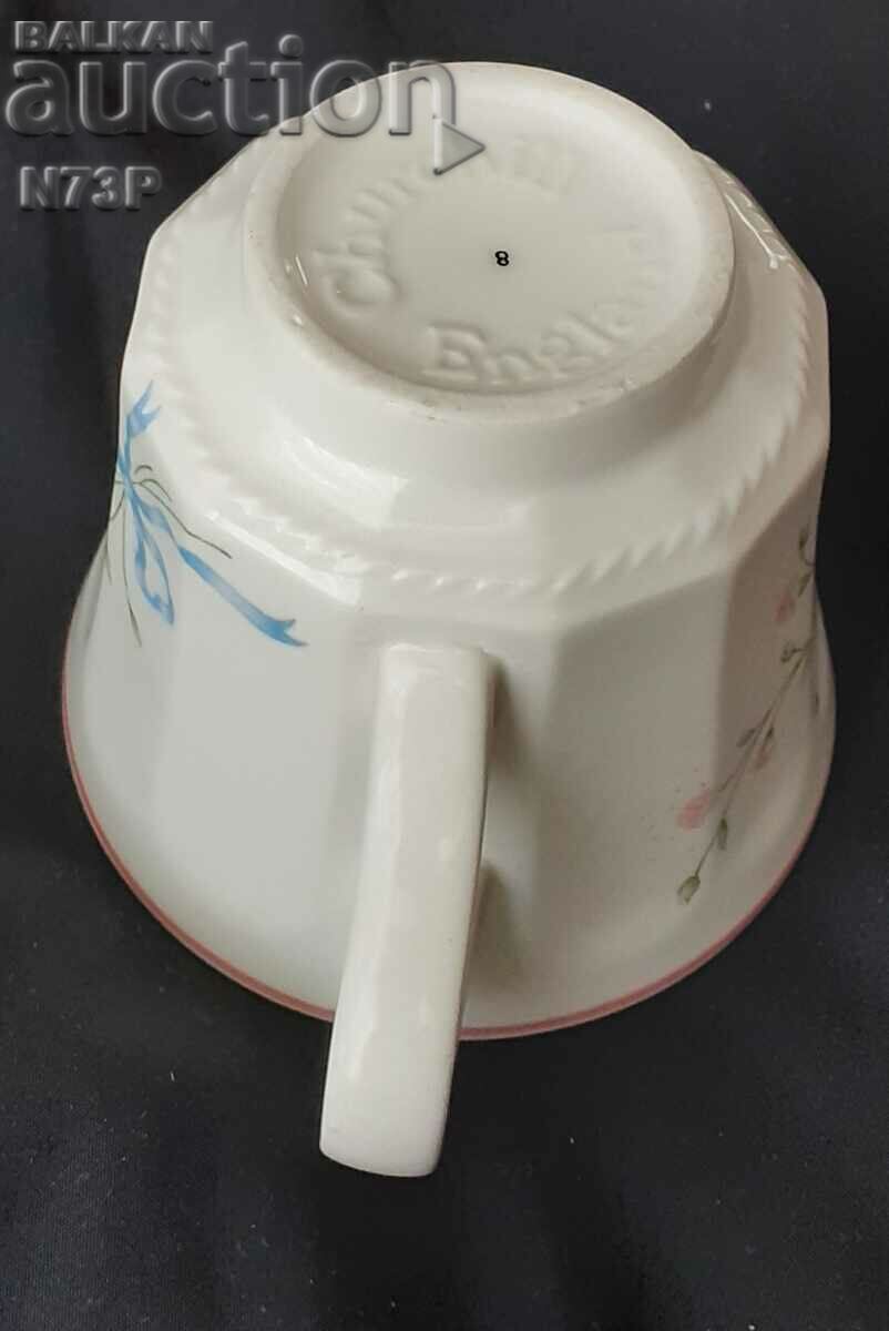 OLD PORCELAIN GLASS. - 5 OLD PORCELAIN GLASS. - 5