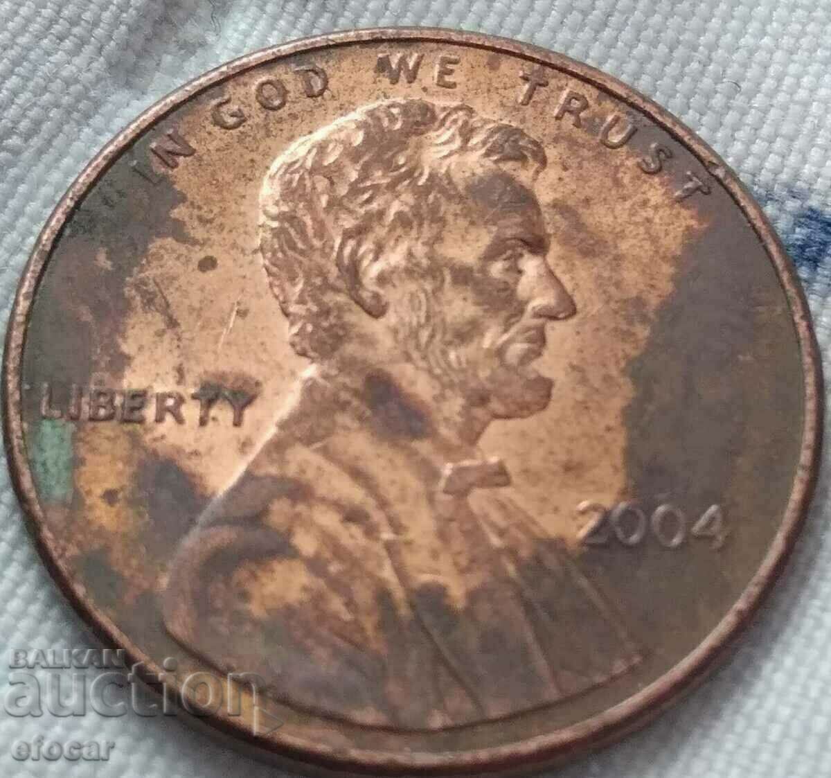 1 цент САЩ 2004   БЗЦ