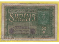 1919 50 Mark Banknote Germany