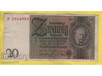 1929 20 марки банкнота Германия