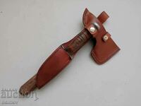 Old Bulgarian hatchet and knife set
