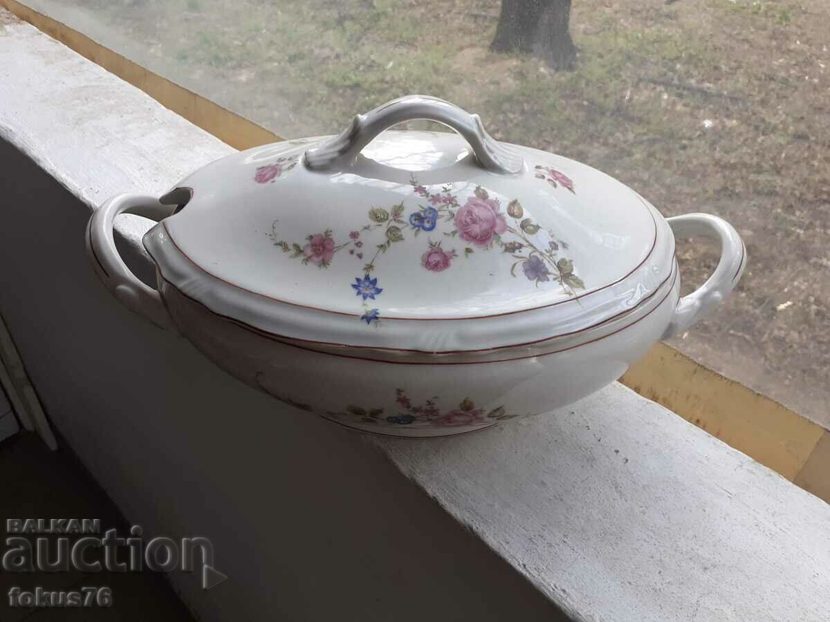 Auction  Large bowl Bulgarian porcelain with markings