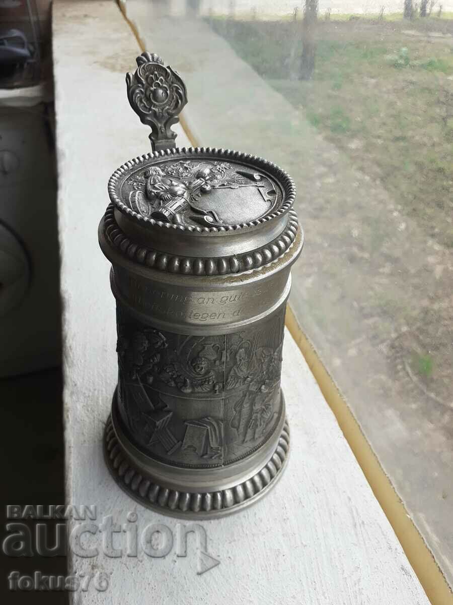 A great old collectible German beer mug with price 400.00 BGN | € 204.52 A great old collectible German beer mug with price 400.00 BGN | € 204.52