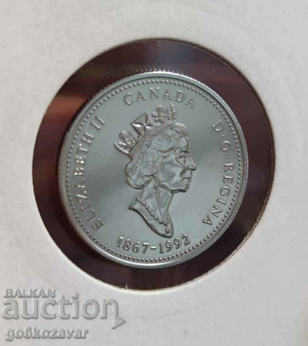 Canada 25 Cents 1992 Jubilee Matt-Gloss UNC with price 4.50 BGN | € 2.30 Canada 25 Cents 1992 Jubilee Matt-Gloss UNC with price 4.50 BGN | € 2.30