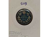 Канада 10 цента 1919 Сребро Емайл Цветни