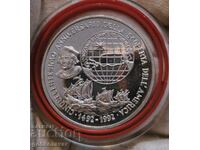 Сребърен медал Христофор Колумб 1,Oz 999.9 - 31,1гр