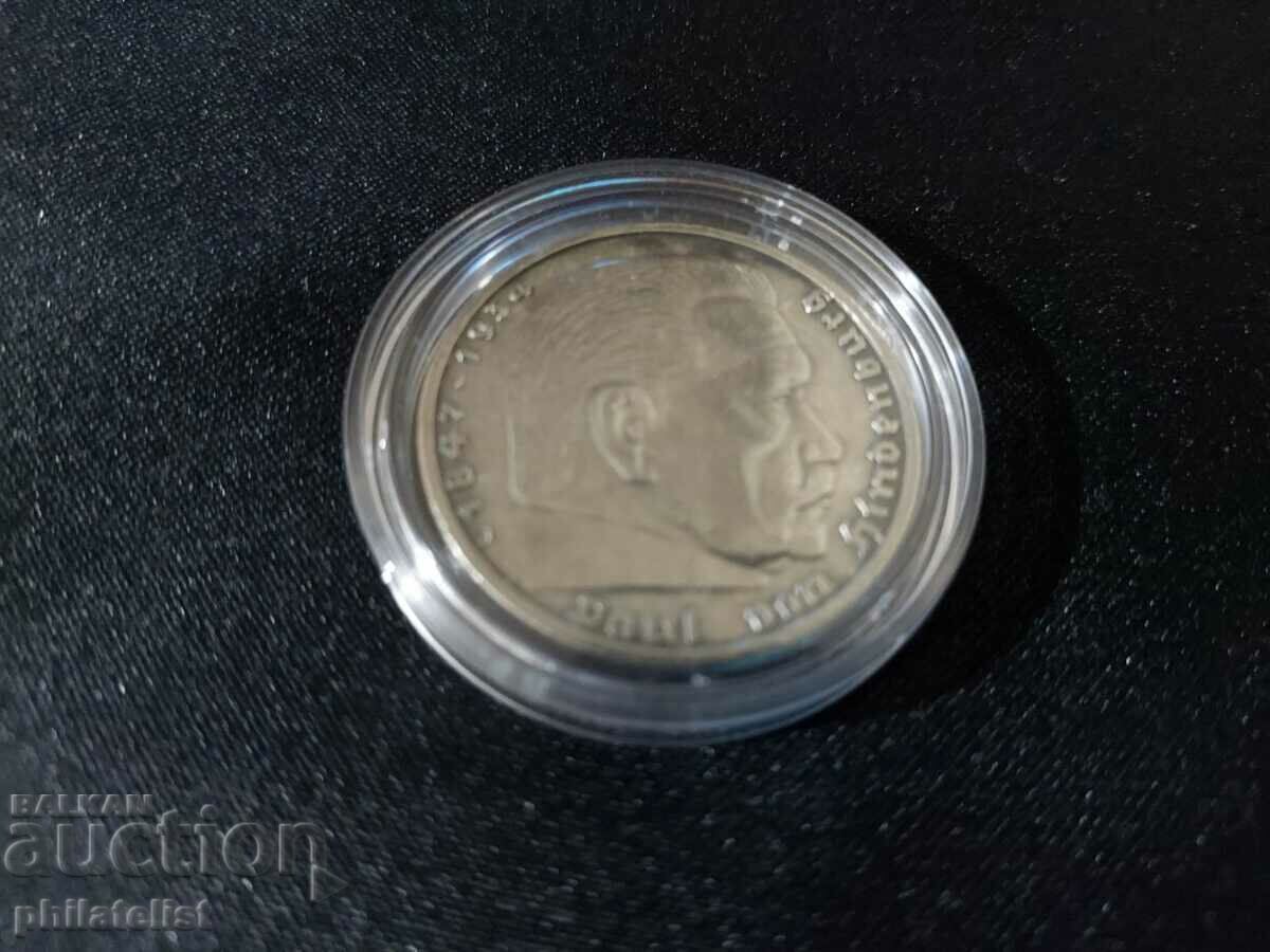 Germania - Al Treilea Reich - 5 DM - 1938 - A Germania - Al Treilea Reich - 5 DM - 1938 - A