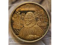 Ανατολική Καραϊβική 2 δολάρια 2003 Τεράστιο νόμισμα χρυσό 24 καρατίων