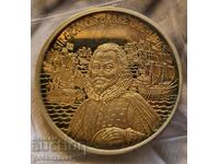 Eastern Caribbean 2 dollars 2003 Huge coin 24 carat gold