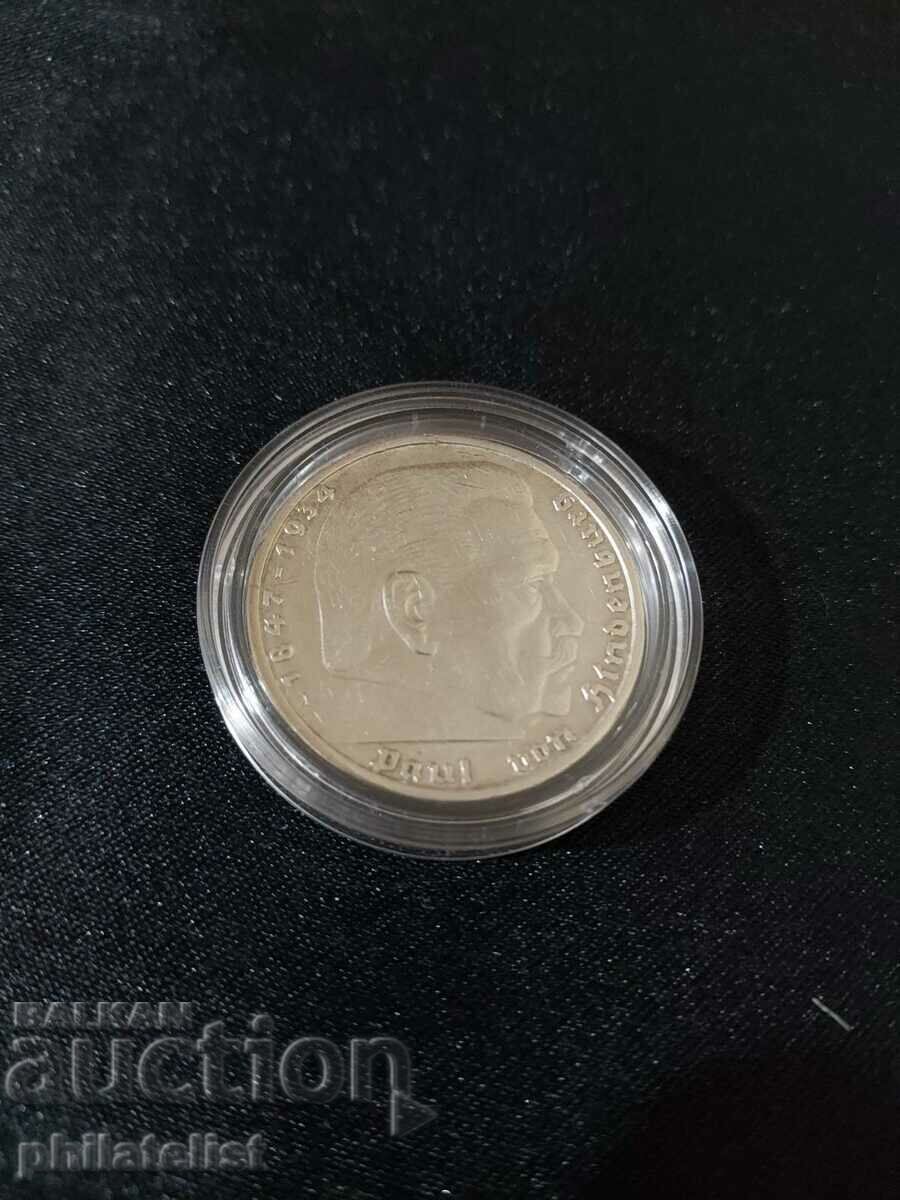 Γερμανία - Τρίτο Ράιχ - 5 DM - 1936 - Α