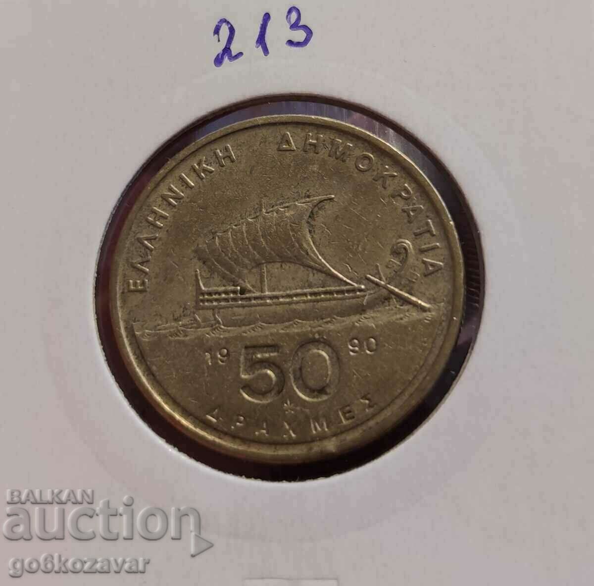 Greece 50 drachmas 1990