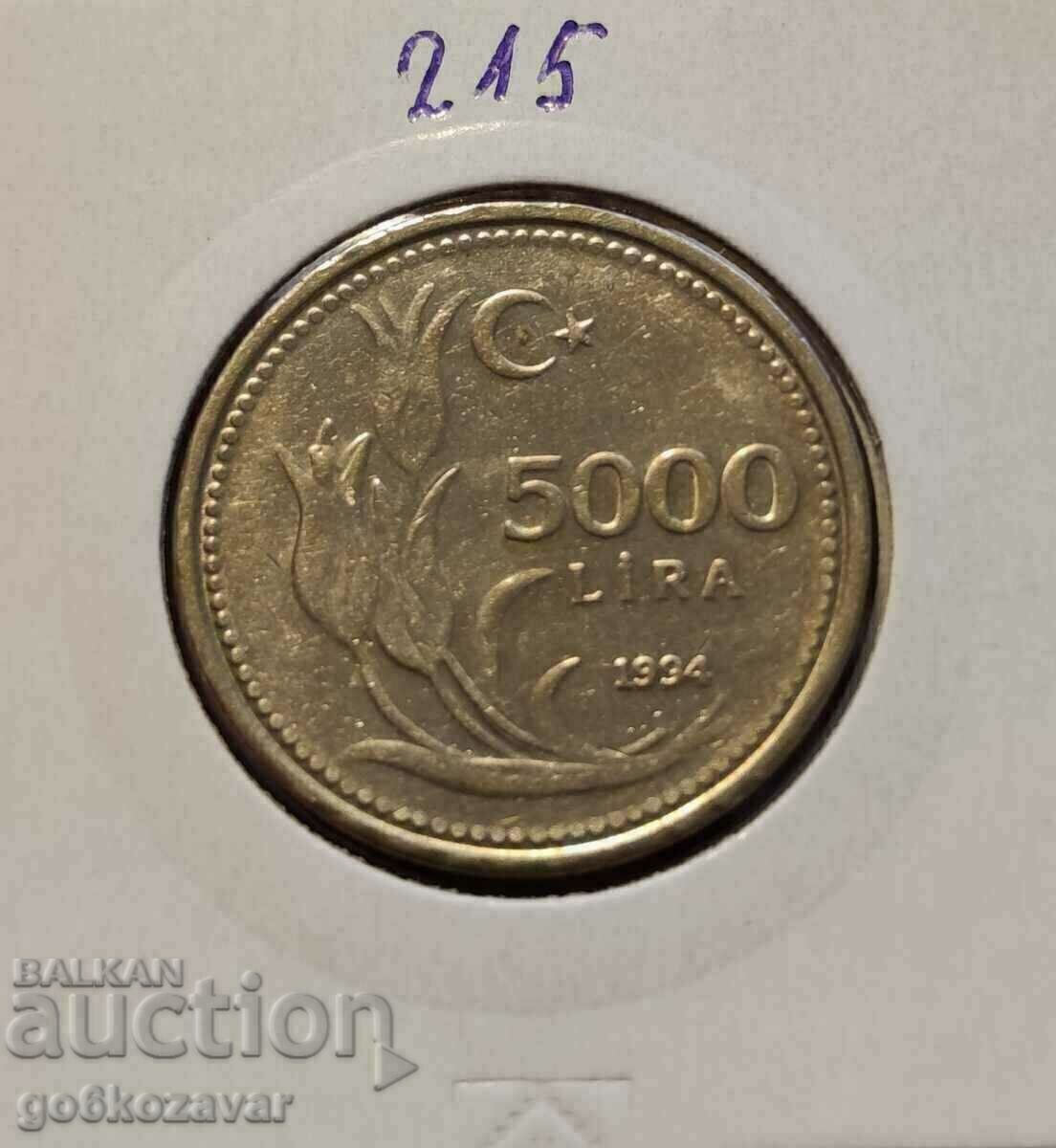 Turkey 5000 lira 1994