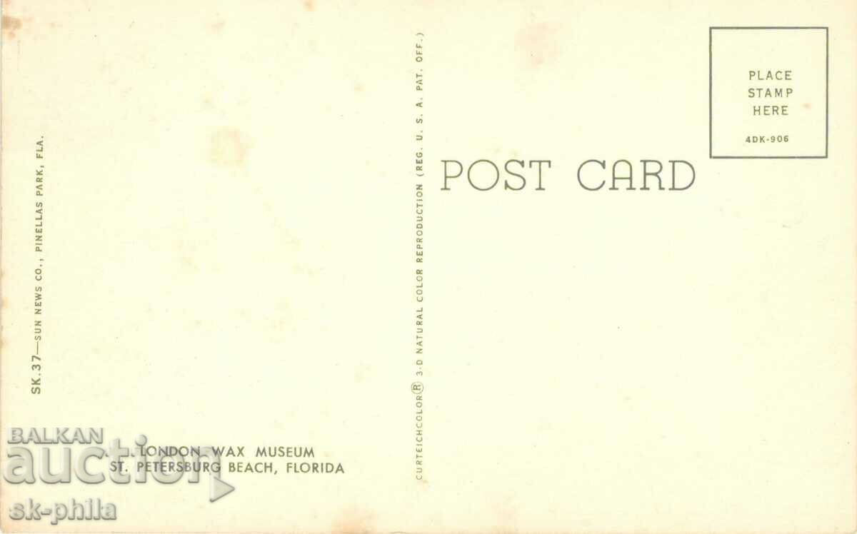 Old postcard - Florida, London-Wax Museum, limousine with price 0.90 BGN | € 0.46 Old postcard - Florida, London-Wax Museum, limousine with price 0.90 BGN | € 0.46