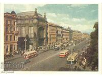 Carte poștală veche - Leningrad, troleibuze și autobuze