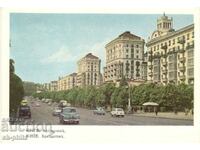 Παλιά καρτ ποστάλ - Κίεβο, αυτοκίνητο Pobeda