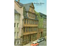 Old postcard - Frankfurt, Goethe House - Volkswagen