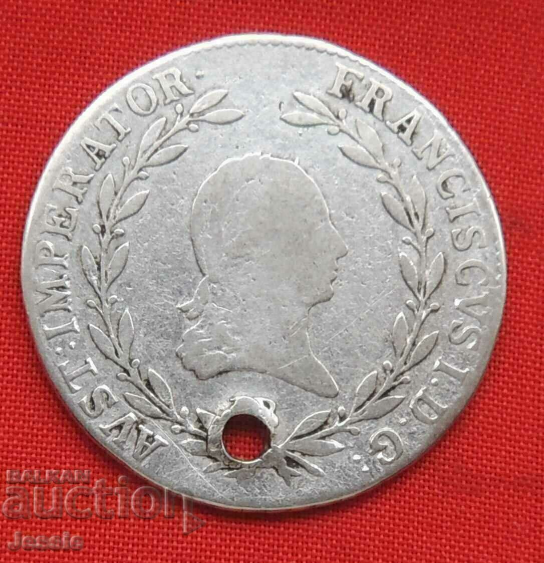 20 Kreuzer Austro-Ungaria 1811 B Argint - Franz I cu preț € 16.66 | 32.58 BGN