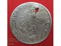 6 Kreuzer Austria-Hungary 1677 KB Silver - Leopold