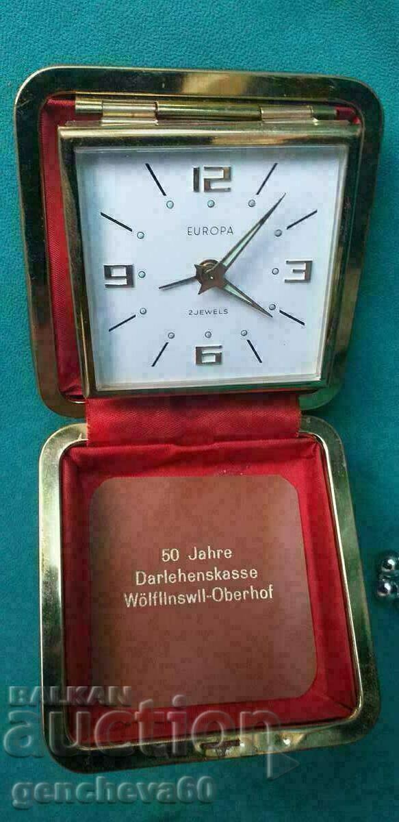 EUROPA Vintage Travel Alarm Clock