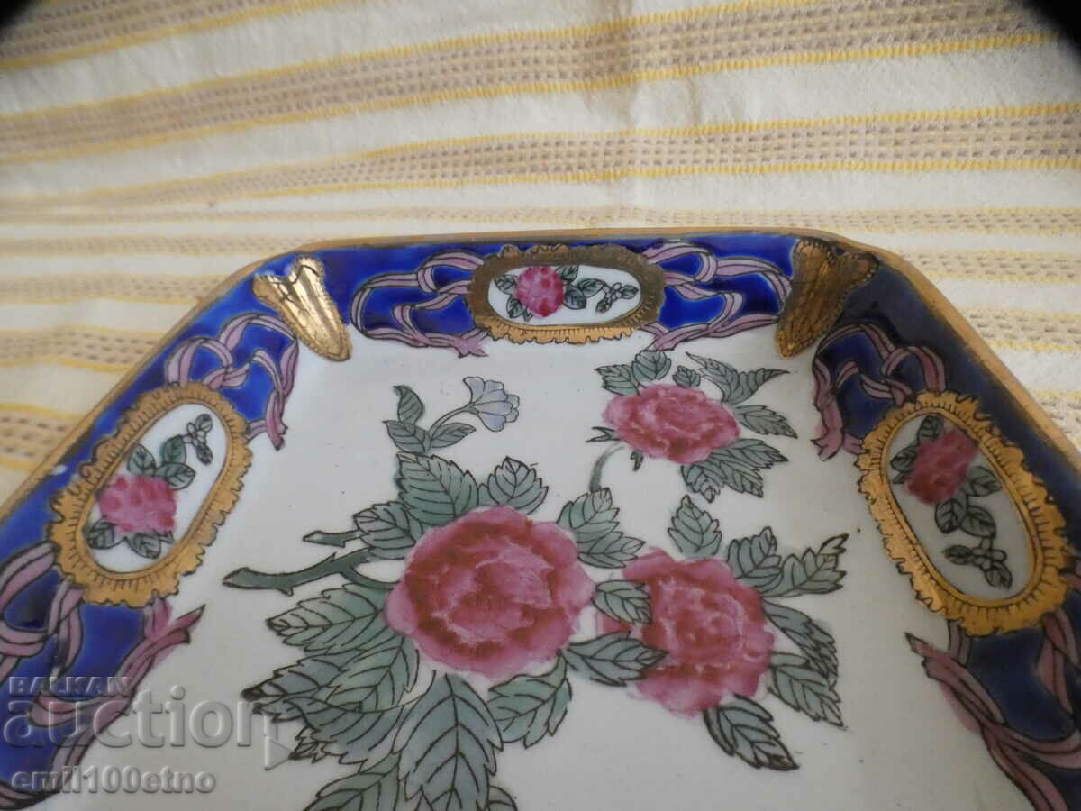 Auction  Hand painted decoration plate Murata art Vancouver Canada