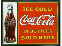 Μεταλλική Πινακίδα COCA COLA - ICE COLD USA