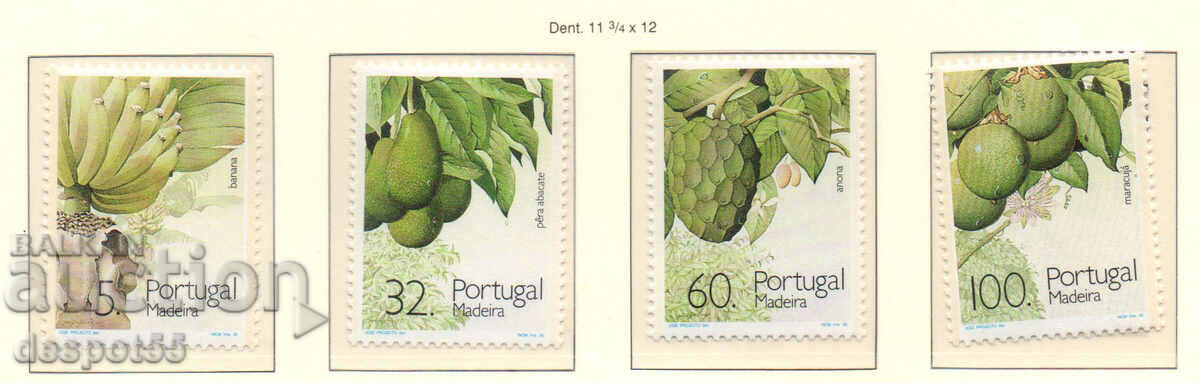 1990. Madeira. Fructe și plante din regiunea subtropicală.