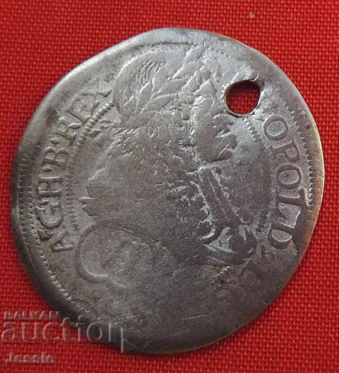 6 Kreuzer Austro-Ungaria 1688 argint - Leopold