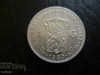 Silver coin 1 guilder 1940 Netherlands