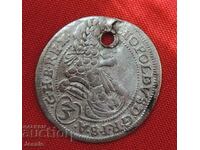 3 кройцера Австроунгария 1697 сребро - Леополд