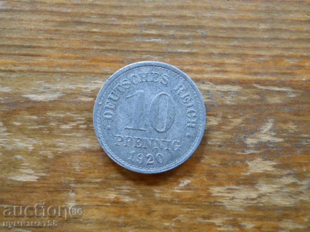 10 Pfennig 1920 - Γερμανία