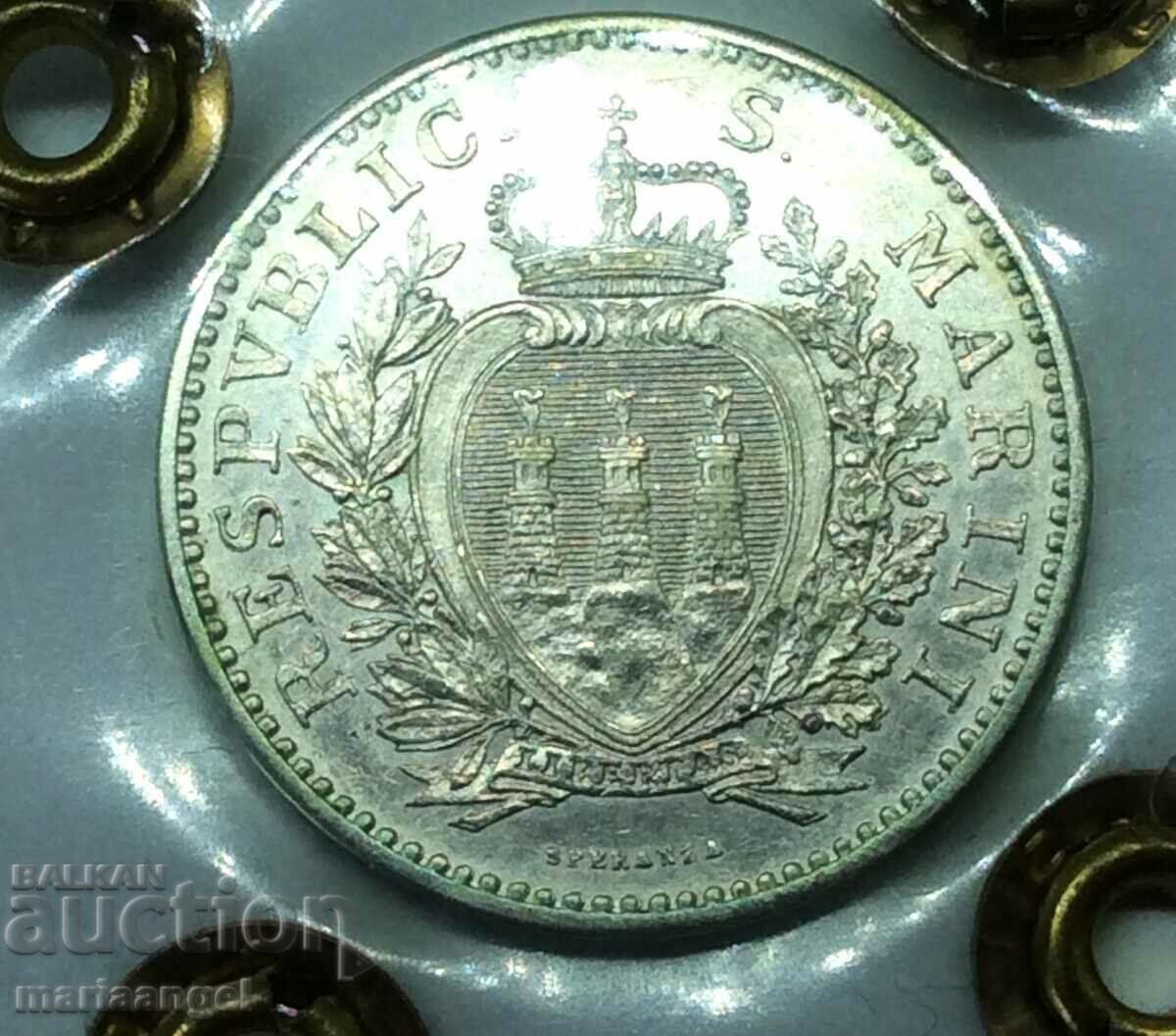 San Marino 1 lira argint 1898