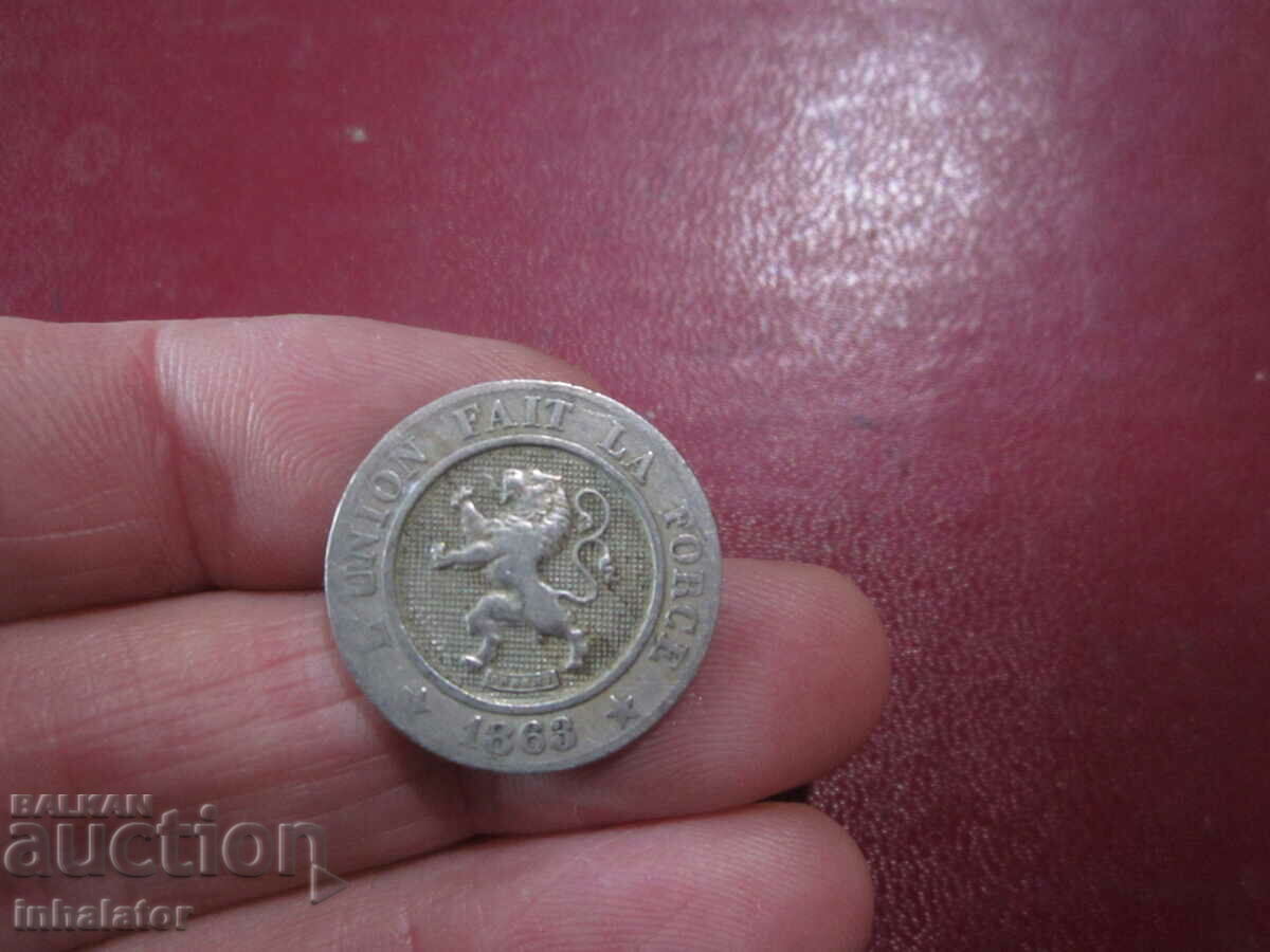 1863 10 centimes Belgium