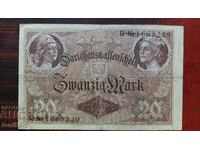 Германия 20 марки 1914 - 7 цифров номер