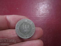 1863 10 centimes Belgium
