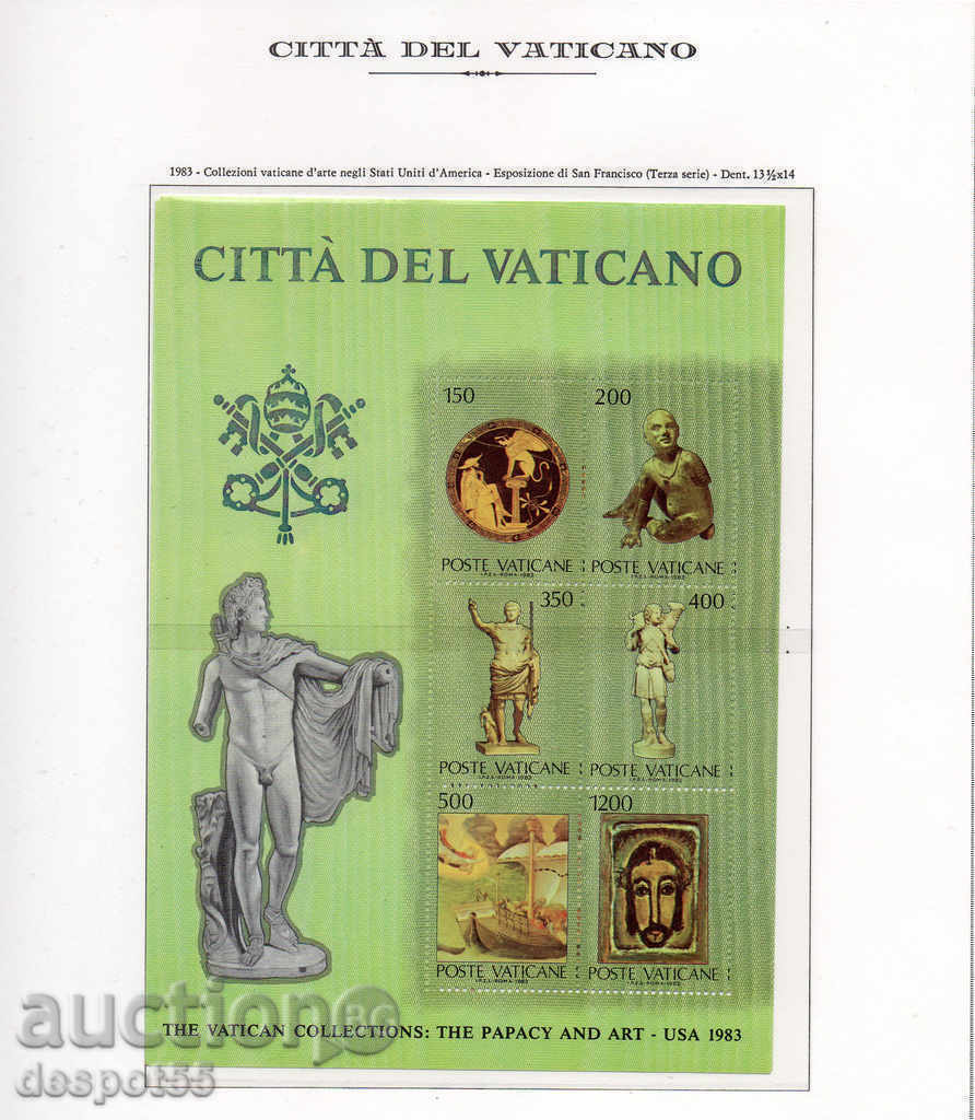 1983. The Vatican. The Art of the United States, 3rd Series. Block.