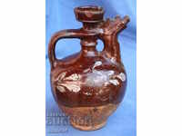 Autentic autentic crud vechi oală ceramică pentru brandy