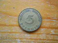 5 Pfennig 1950 - Γερμανία ( F )