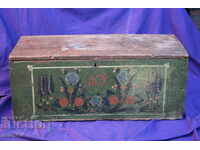 Authentic 1879г. Renaissance old wooden chest chest