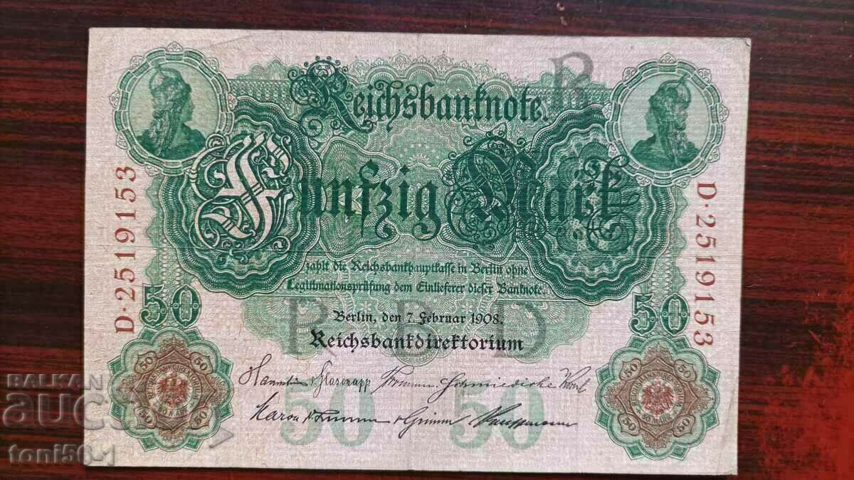 Germania 50 timbre 1908 - colectie
