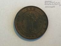 Ceylon 1 cent 1942 King George VI (SF)