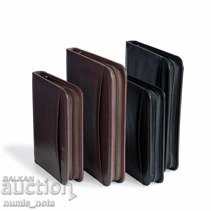 GRANDE KURT coin and/or banknote album eco-leather with zipper